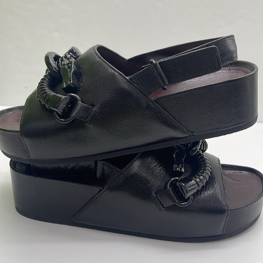 Tory Burch MELLOW PLATFORM SANDAL NAPPA LEATHER 
Optic White/Silver/Perfect 
New - Picture 14 of 16